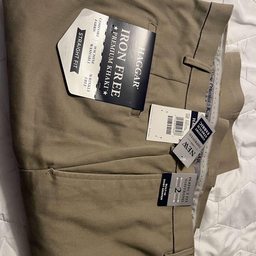 Haggar Tan Chino Khakis Classic Style